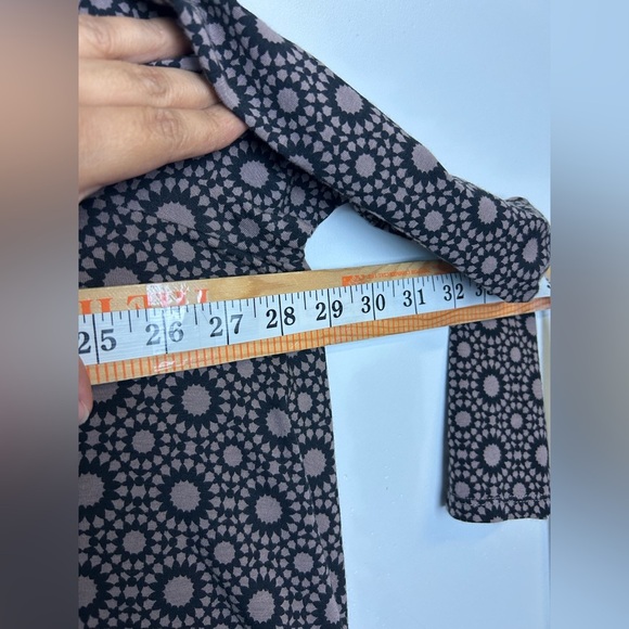 AnyBody Blouse Plus Size 1X Long Sleeve Printed Soft Stretch Modal Cotton Boho - Picture 9 of 11